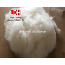 34-36mm with 15.5 micron Chinese natural white washed and carded cashmere
